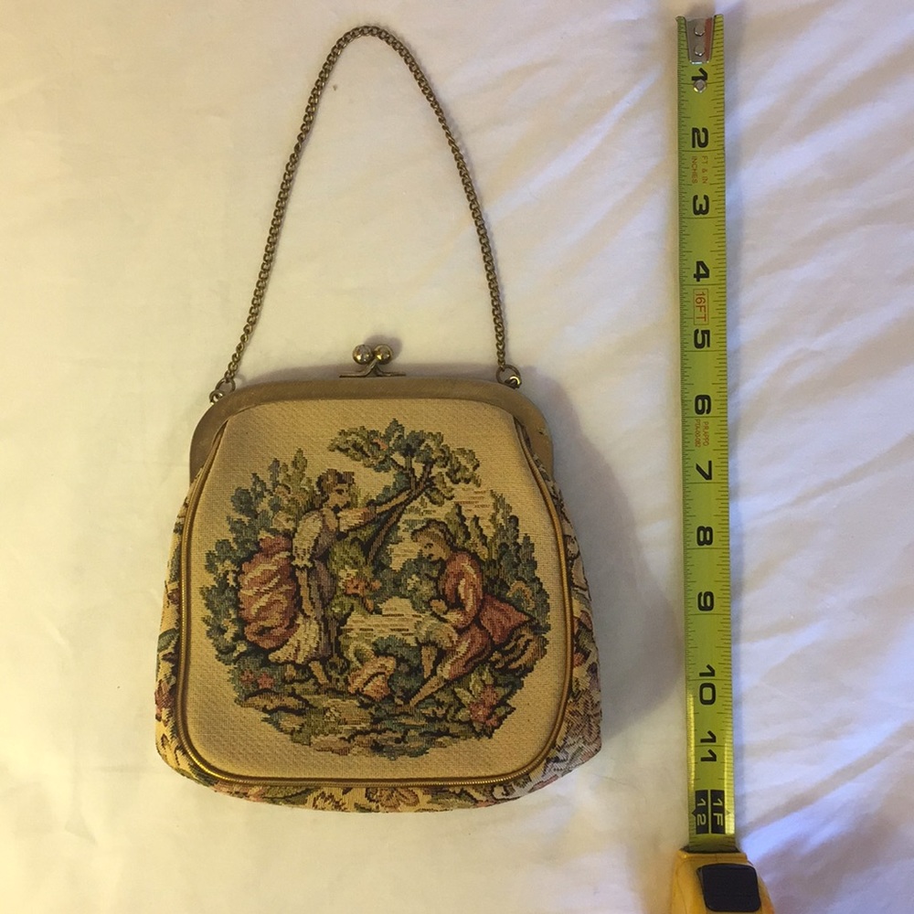 Pretty Vintage Embroidered Tapestry Purse - Picture 3 of 7